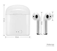 TWS Ecouteur sans fil Bluetooth 5.0 True Stereo Earphones In-ear dual Earbuds For iPad, iPhone, Galaxy, Xiaomi,Huawei smartphones i7 (White) White G