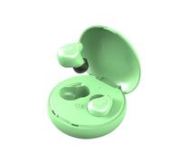 TWS écouteurs Bluetooth sans fil avec contr?le tactile et écouteurs binauraux avec étui de chargement, vert