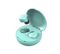 TWS écouteurs Bluetooth sans fil avec contr?le tactile et écouteurs binauraux avec étui de chargement, bleu