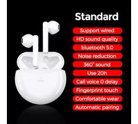 TWS écouteurs sans fil Bluetooth 5.0 Antibruit écouteurs stéréo étanches, standard