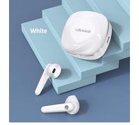 TWS écouteurs sans Fil Bluetooth 5.0 écouteur Stéréo Sports Longue Durée de Veille Casque de Transmission Stable avec Micro,Blanc