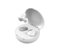 TWS écouteurs sans fil Bluetooth avec contr?le tactile et écouteurs binauraux avec étui de chargement, blanc