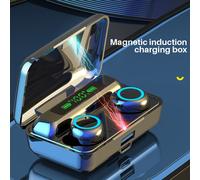 TWS F9-3 s?uchawki Bluetooth s?uchawki sportowe odcisk palca mikrofon dotykowy s?uchawki muzyka Stereo bezprzewodowy zestaw s?uchawkowy z cyfrowym wy?wietlaczem