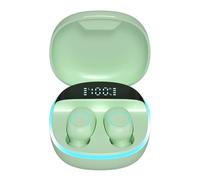TWS M13 Écouteurs sans fil Bluetooth 5.2 Écouteurs intra-auriculaires HiFi Écouteurs stéréo avec micro Bouchons d'oreilles étanches Casque de musique basse-Vert