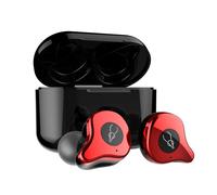 TWS sans fil Bluetooth 5.0 écouteur Hi-Res QCC3020 4 micros réduction du bruit placage casque de sport, rouge