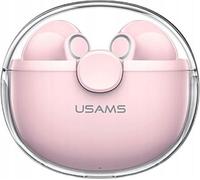 TWS USAMS série BU Bluetooth 5.1 écouteurs rose