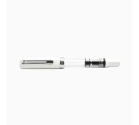 TWSBI Stylo plume Eco White, Chargement à piston, Plume en acier M, Résine, Longueur 13,9 cm