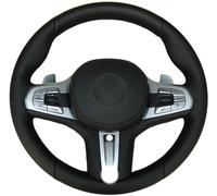 TWSIT Couvre Volant en Cuir Cousu à La Main pour BMW M Sport G30 G31 G32 G20 G21 X3 G01 X4 G02 X5 G05 G14 G15 G16 avec Une Aiguille et du Fil Accessoires intérieurs Noir