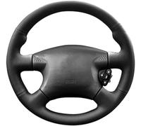 TWSIT Couvre Volant en Cuir Cousu à La Main pour Nissan Almera (N16) x-Trail (T30) Terrano 2 2000-2003 avec Une Aiguille et du Fil Accessoires intérieurs Noir