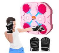 TWSOUL 2024 - Machine de boxe à musique améliorée - Bluetooth - Smart LED - Entraîneur mural interactif - Électronique - Avec musique - Soulage le stress - Pour les enfants (Bluetooth, rose)