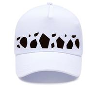 TWSTIV Casquette de baseball unisexe 2ème Cosplay Blanc Trafalgar Law 2nd Taille unique, Loi Trafalgar 2e, taille unique