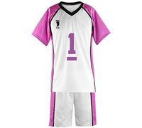 TWSTIV Shiratorizawa High School Cosplay Volleyball Jersey Shirt Short Costume Uniforme, N° 1 Ushijima Wakatoshi, M