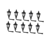 TWTCZOZ 10 Pièces Lampe Murale Miniature Modèle Chemin de Fer Décor Sable Table Micro Architecture Matériau Solide Carving Délicat Convient pour Jardin de, Échelle 1/100