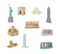 TWTCZOZ 17 Pièces Landmarks Kits de Construction Maquettes de Bâtiments Historiques Modèles Architecturaux Miniature Jeu Éducatif Adapté Aux Projets S, 10 Morceaux