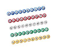 TWTCZOZ 30 Pièces Bingo Ball Boules Numérotées Boules Tally Transparentes Boules Raffle Matériau PP Portable Facile à Lire Adapté Aux Anniversaires Fêtes Jeux, 1 À 50