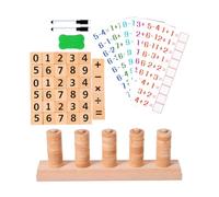 TWTCZOZ 'arithmétique à Empiler en Bois Interactif Jeu Calcul Picots sans Échars Blocs Numériques en Bois pr Maternelle