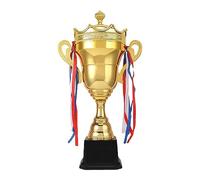 TWTCZOZ Award Trophy Coupe Métal Ruban Base Récompense Compétition Fête Souvenir Convient Aux Enfants et Adultes pour Cérémonies Classe Sportifs Événements Ré, 29CM
