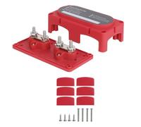 TWTCZOZ Bloc Distribution Marine Véhicule Isolé Module Distribution Barreaux En Cuivre Installation Facile pr Compartiment Moteur, Rouge