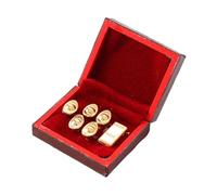 TWTCZOZ Boîte à Bijoux Miniature En Bois, Finition Artisanale, Accessoire de Décoration pour Maison de Poupée, Idéale pour Les Scènes de Vie Simulée, Style C