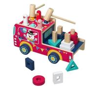 TWTCZOZ Camion D'activités à Encastrement Formes Écran Jeu Formes En Bois Pits,