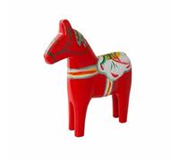 TWTCZOZ Cheval à Bascule Figurine Cheval Statue Cheval Figurine Cheval Décoration Statuette Nordique en Bois Fait Main Charme Rustique Adapté aux Cadeaux, Rouge, L