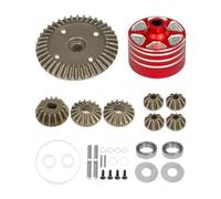 TWTCZOZ Différentiel Alloy Engrenages Pignons Pièces Transmission Ensemble Métal pour Voiture RC Modèles Convient à L'Installation Remplacement Collection, Rouge