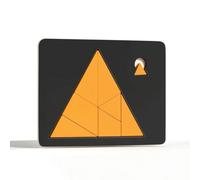 TWTCZOZ Enfants Puzzle Jeu Éducatif en Bois Formes Géométriques Cadre Fixe Plateau Défi Encourage Raisonnement et Créativité Adapté aux Exercices en Classe Maison Trajets, Triangle