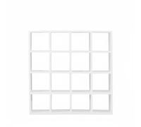 TWTCZOZ Étagère Maison de Poupée Miniature Bibliothèque Moderne Meuble 16 Cases Accessoire Maquette Fabrication en Bois de Bouleau Échelle1 12 Adaptée aux Scènes Collection, Blanc