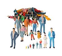 TWTCZOZ Figurine Miniature Personnage Plastique Modèle Fait Main Accessoire Scène Décoration PVC Adapté à La Maison Bureau Diorama Agencement Ferroviaire, 20 pièces 50e