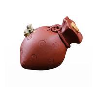 TWTCZOZ Figurine Ornement Céramique Poche Sable Structure Grenouille Motif Artisanal Utilité Décorative Parfait pour Table de Thé Utilisation Maison, Sac De Fortune avec Pièces De Monnaie