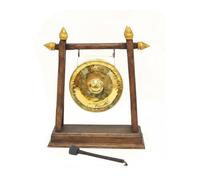 TWTCZOZ Gong Chinois Support Alliage Percussion Instrument Ornement Table Décoratif Vibration Profonde Détente et Méditation Adapté à la Décoration Intérieure Relaxation, Artisanat Thaï
