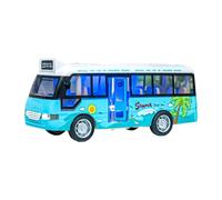 TWTCZOZ Jouet de Bus de Ville, Jouet de Voiture Modèle, Robuste, Simulation, Véhicule Jouet à Inertie Portable avec Sons et Lumières pour Garçons, Filles, Cad, Bleu