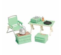 TWTCZOZ Maison de Jeu Industrielle Mobilier pour Diorama Miniature Accessoires de Chambre Modèle Réduit de Pièce Décoration de Bureau Ensemble Compact, Vert