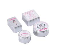 TWTCZOZ Miniature Boîte de Rangement Ensemble de Conteneur Coffret Accessoire de Décoration Aspect Métal Nostalgique Adapté pour Maison de Poupée Création Collection, Argent
