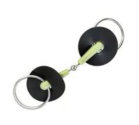 TWTCZOZ Mors Bri à Double Anneau Embouchure à Double Articulation Protecteurs Bouche Ronds en Plastique pour Adapté au Dressage en à l'Utilisation Équestre Quotidienne