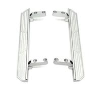 TWTCZOZ Paire RC Car Foot Pedals Aluminium pour Upgrade Accessoires Marchepieds Latéraux Plaques de Pied Remplaçables Installation Facile Convient Aux Modèles, ARGENT
