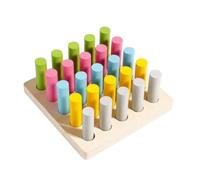 TWTCZOZ Planche à Picots Pédagogie Active Interactif Jeu Picots Bords Arrondis Tableau D'activités en Bois pr lle