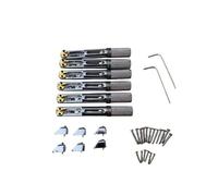 TWTCZOZ Pont Industriel 6 Pièces Chevalet pour Guitare Custom sans Corde Ajustement Précis Design Modulable en Métal Robuste Support Stable Adapté à Montage Réparation Instrument Musique, Argent