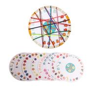 TWTCZOZ Puzzle de Corde Jeu de Société Défi Intellectuel Jeu de Réflexion Jouet de Dénouage avec Corde Élastique pour L'Interaction Parent Enfant Adapté pour, avec des cartes