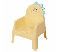 TWTCZOZ Siège Enfant Dîner Chaise Haute Fauteuil Bébé Chaise Apprentissage Tabouret Dossier Haut Ergonomique Base Antidérapante en Polypropylène Assise, Jaune, Sans Plaque