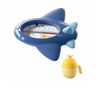TWTCZOZ Thermomètre de Bain Bébé Thermomètre eau Jouet Flottant Indicateur Température Mesure Précise Grâce à Orifices d'Entrée et Sortie d'Eau Design sans, Bleu, Avion+Gobelet