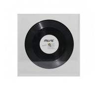 TWTCZOZ Vitrine Acrylique Boîte Présentoir Coffret Décor Déco Vinyle Transparente Design Sobre avec Disque Vintage Type Vinyle et Détails Imprimés Adaptée aux Salons Bureaux Musique, Blanc