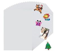 Twtuezsy Printable Shrink Plastic Sheets - A4, 24 Sheets, Inkjet Compatible | A4 size fits standard inkjet printers; 24 sheets provide budget-friendly, long-lasting craft options for families