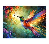TWYYDP Puzzle 1000 Pièces Adultes Fleurs Colibri Beau Paysage Puzzle Unique Puzzle en Bois