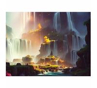 TWYYDP Puzzle 1500 Pièces Adulte,Puzzles en Bois,Paysage De Cascade,Jeux Familiaux DIY Cadeau
