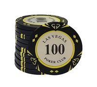 TX GIRL 10pcs / Lot Clay Jetons De Poker De Las Vegas Casino Poker Chips Texas Hold'em Chip Dollar Coins (Color : 100)