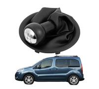 TXBZQKJ Pommeau De Levier De Vitesse Soufflet pour Citroen Berlingo Multispace 2008-2018, 5 Vitesses Voiture Couvercle Anti-PoussièRe en Cuir Noir du Cadre Kit Remplacement