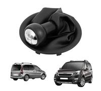 TXBZQKJ Pommeau De Levier De Vitesse Soufflet pour Peugeot Partner II 2008-2018, 5 Vitesses Voiture Couvercle Anti-PoussièRe en Cuir Noir du Cadre Kit Remplacement