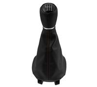 TXBZQKJ Pommeau De Levier De Vitesse Soufflet pour Seat Leon I II TDI Cupra R Sport FR, 5 Vitesses Voiture Couvercle Anti-PoussièRe en Cuir Noir du Cadre Kit Remplacement