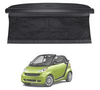 TXBZQKJ Tablette de Coffre Arrière pour Smart ForTwo 2007-2014, SUV Rétractable Cache-Bagages Pare-Soleil Colis de Coffre Store Enrouleur, Toile en Alliage D'aluminium